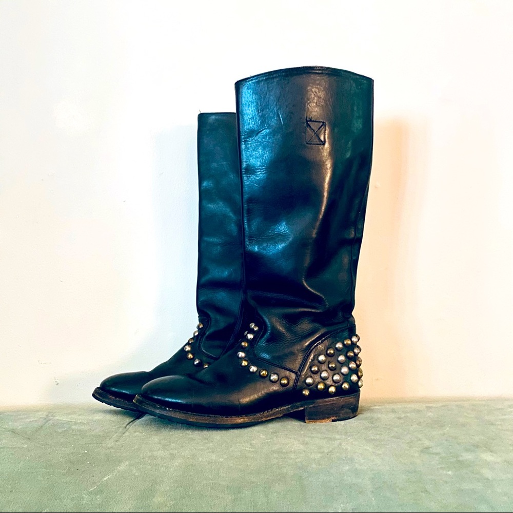 ASH Vamos Studded Leather Boots